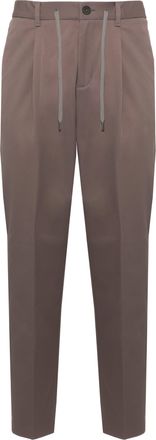 Herno Brown Relaxed Drawstring Straight-Leg Pants
