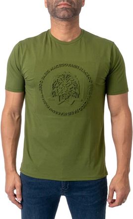 Maceoo Stamped Green Logo Stretch Cotton T-Shirt at Nordstrom, Size Xxx-Large