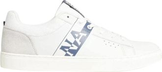 Napapijri Witte Birch Sneakers Synthetisch Leer Rubber - Heren - Sneakers - Wit - 45 EU - Leer - Schoenen
