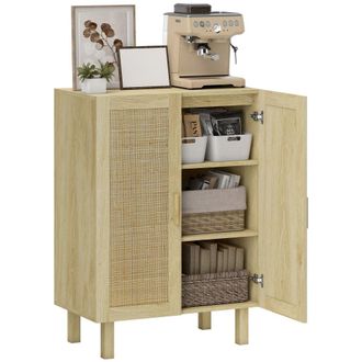 HOMCOM Armario de sal&oacute;n 73x41x102 cm madera natural