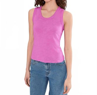 Lilla P Vintage Side Pleat Tank In Crocus
