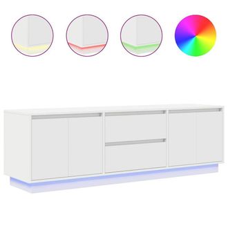 Berkfield Home TV Cabinet with LED Lights White 160.5x41x50 cm