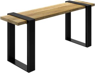 Simpli Home Nessa Solid Mango Wood 42In Industrial Contemporary Bench