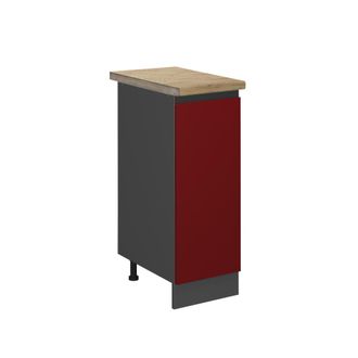 Vicco Armario De Farmacia R-line, Rojo, 30 Cm, Et Roble