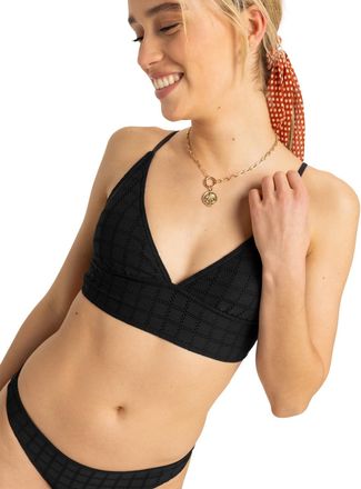 Roxy Triangel-Bikini-Top ROXY Camilo, Damen, Gr. XXL, Cup B, grau (anthrazit), Obermaterial: 92% Microfaser, 8% Elasthan;, Bikini-Oberteile Triangel-Bikini