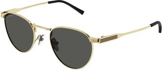 Gucci Grey Round Mens Sunglasses GG1875S 001 48