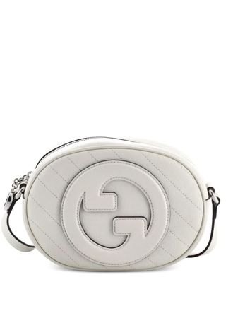 Gucci Blondie NM Camera Shoulder Bag Diagonal Quilted Leather Small crossbody bag - Bianco