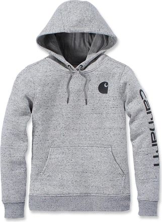 Carhartt Work in Progress Clarksburg Hoodie Womens Heather Gray Fleece Long Sleeve Cozy POSH059