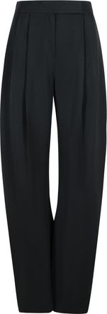 The Attico Attico Gary lange zwarte maagdelijke wollen broek