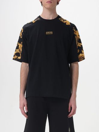Versace Jeans Couture Oversized Cotton T-shirt with Baroque Print