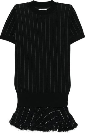 sacai Abito con ruches - Nero