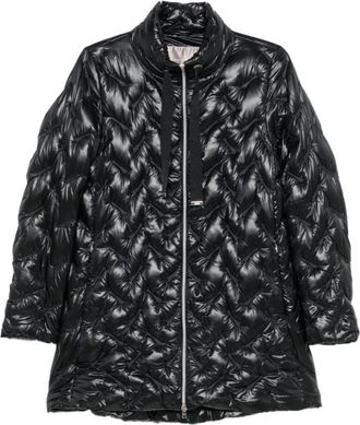 Herno Black Mock Collar Jacket
