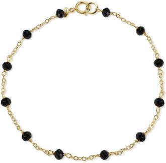 Jewelmak 14K Black Spinel Bracelet