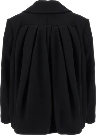Dries Van Noten Womens Black Wool Coat Clothing