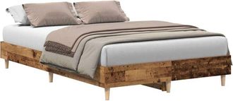 vidaXL Estructura De Cama Sin Colch&oacute;n Madera Vieja 140x190 Cm Madera Vidaxl