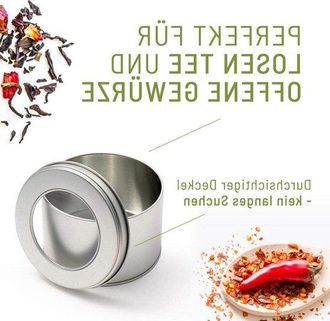 OEM Juego De Cajas Para T&eacute; - Para T&eacute; A Granel Y Especias - Juego De 6 - Plateado - Acero Inoxidable
