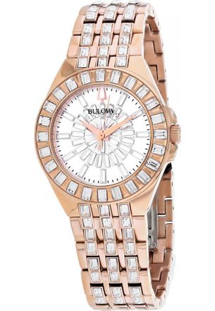 Bulova Womens 98L268 Ladies Phantom Watch - Rose Gold - One Size