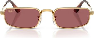 Ray-Ban 54mm x A$AP Rocky Polarized Rectangular Sunglasses in Arista/polar Purple at Nordstrom