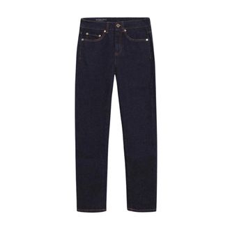Brooks Brothers Denim 5-Pocket broek - Dames - Slim Fit Jeans - Blauw - M - Denim - Jeans