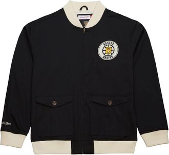 Mitchell & Ness Mens Mitchell & Ness Black Boston Bruins Vintage Coaches Cotton Twill Full-Zip Jacket at Nordstrom, Size Xxx-Large