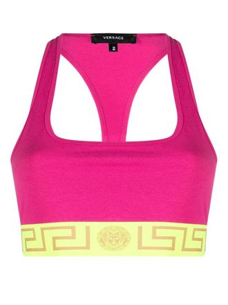 Versace Reggiseno Greca con fascia - Rosa