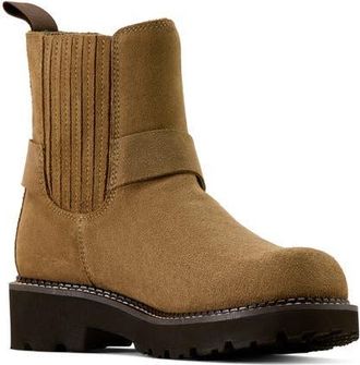 Ariat Fatbaby Harness Chelsea Western Boot in Tan Suede at Nordstrom, Size 8.5