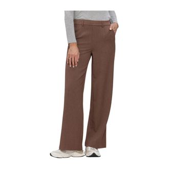Object Object, Broeken, Dames, Bruin, M, Polyester, Objlisa Wide Pant