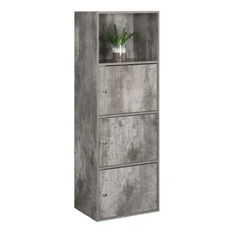 Convenience Concepts Xtra Storage 3 Door Cabinet with Shelf, Faux Birch