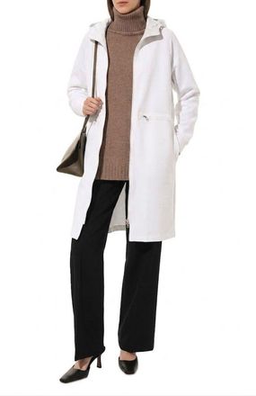 Herno Womens White Cotton Coat Clothing