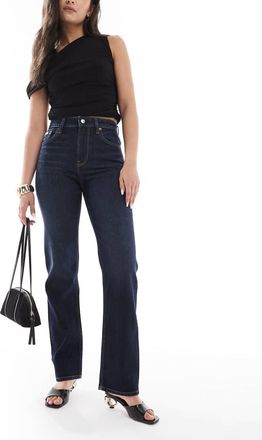 Calvin Klein Jeans Jeans dritti a vita alta color indaco-Blu navy