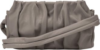 Elleme Womens Vague Shoulder Bag Gray Leather