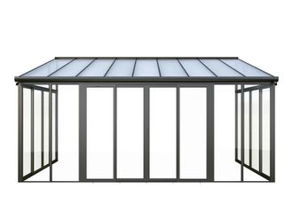 VENTE-UNIQUE.COM P&eacute;rgola independiente pl&aacute;stico gris antracita