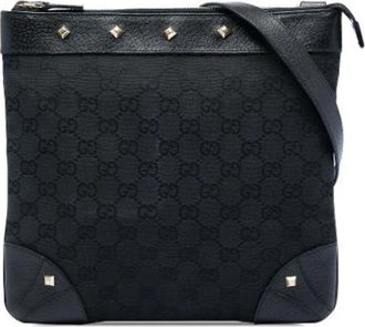 Gucci Pre-owned Vintage Crossbody Bag - Dames - Vintage Schoudertas - Zwart - ONE Size - Leer - Vintage