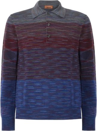 Missoni Polo a righe effetto sfumato - Blu