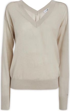 Calvin Klein V-hals Truien - Dames - V-hals truien - Beige - XL - Truien & Vesten