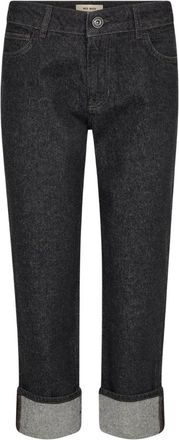 Mos Mosh Cropped Jeans - Dames - Cropped Jeans - Zwart - W26 - Jeans