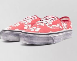 Vans canvas lace sneakers floral pattern silk