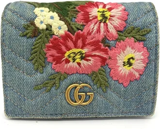 Gucci Denim Leather Wallet (Bi-Fold) (Pre-Owned)