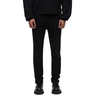 Hudson Zack Ripped Skinny Jeans in Destructed Ink at Nordstrom Rack, Size 29 X 34