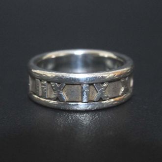Tiffany & Co. Atlas Silver Silver 925 Band Ring (Pre-Owned)
