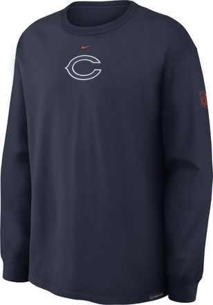 Nike Chicago Bears Rivalries Collection Max90 Nike Mens NFL Long-Sleeve T-Shirt in Blue | 04T941L7Q-WR3