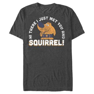 Disney Pixar Pixar Up My Name is Doug Organic Short Sleeve T-Shirt, Melange Black, M