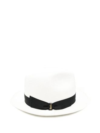 Borsalino White Logo Fedora Hat