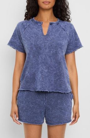 Michael Stars Jessie Notched Neck T-Shirt in Nocturnal at Nordstrom, Size X-Small