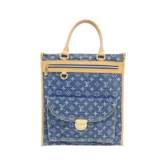Louis Vuitton Pre-owned LV Remix Monogram Denim Bag - Dames - Pre-owned - Blauw - Maat: ONE Size Denim