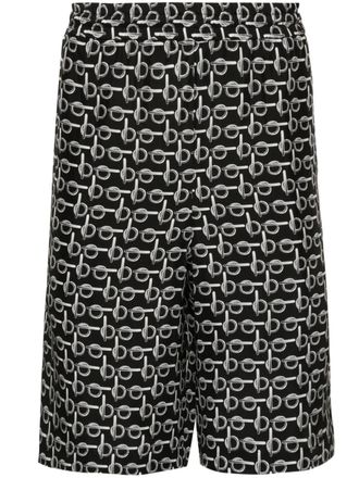 Burberry Shorts B con vita elasticizzata - Nero