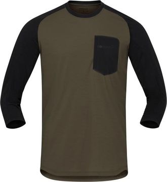 Norr&oslash;na Skibotn Equaliser Merino 3/4 T-Shirt Velotrikot f&uuml;r Herren | braun