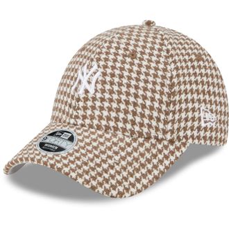 New Era 9Forty Women Cap - Houndstooth New York Yankees Beige