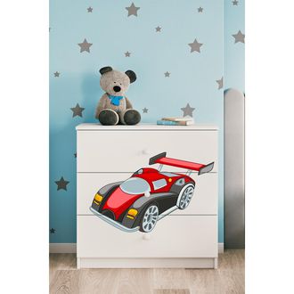 Les Tendances Les Tendances - C&oacute;moda 3 Cajones Kocot Kids Babydream Coche De Carrera - Blanco