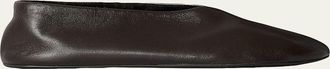 The Row Stella Leather Slippers